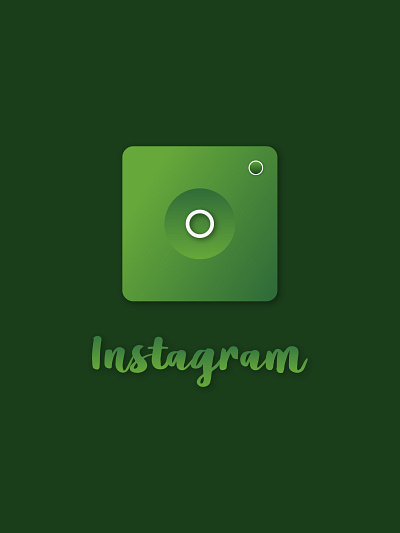 Instagram green logo app branding graphic design illustration logo