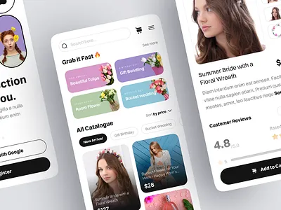 Floristy App Mobile android app design design eco flower flower store flowerstore gardener ios mobile app plant planting rebound show case store ui ui ux ui mobile uidesign uiux