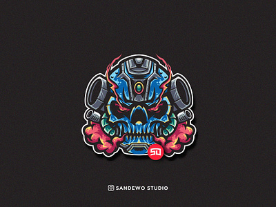 mascot logo robot weapon illustration adobeillustrator awesome awesome creative logos characterlogo esportlogo graphic design illustration logo logodesign logotype mascotlogo vector
