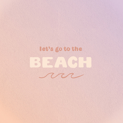 let’s go to the beach design digital art gif graphic design illustration ocean procreate summer typography waves