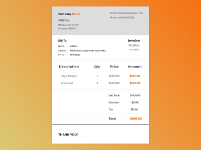 #Invoice branding challenge design ui xd