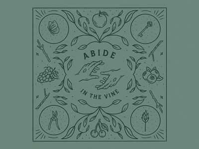 ABIDE in the VINE abide abide in the vine abiding church creative design drawing fruit gospel graphic design graphics holy spirit illustration illustrator jesus photoshop procreate pruning vine