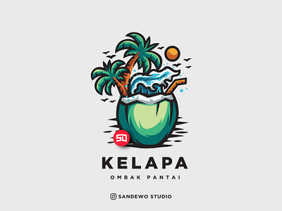 Beach Coconut Design Logo awesome awesome creative logos beach beachlogo branding coconut coconutlogo design element icon illustration logo logodesign logotype ocean oceanlogo palm shirt summer vector