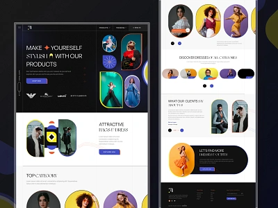 Fashion Landing Page aparel attractiveui clothing cosmetics fashion blog fashion landing page fashion lifestyle fashion store glamour landing landing page makeup outfit trending ui design uiux wear websitedesign