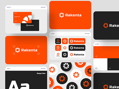 Rakenta - Visual Identity brand brand guide brand guidelines brand identity branding clean construction identity identity guidelines logo logo design manufacture visual identity