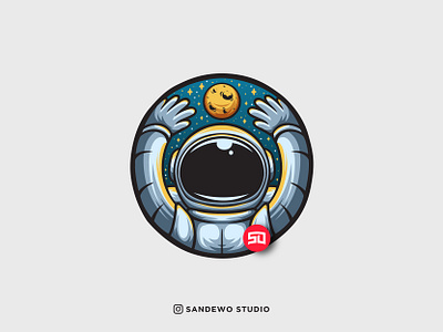 Cute Astronaut Logo Design astronautlogo awesome awesome creative logos branding cuteastronaut design icon illustration logo logodesign logotype vector