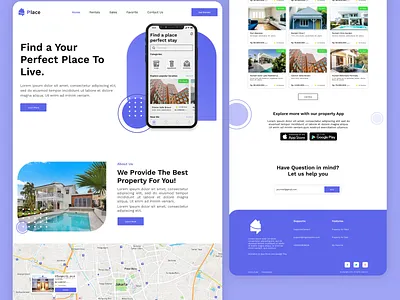 Website Place appartment design high fidelity home house mockup rent sale ui ux web design website website design