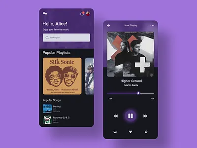 Music Player app mobile app music music app music player song songs ui