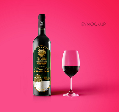 RED BLACK WINE BOTTLE LABEL MOCKUP 3d animation black bottle branding colors creative design graphic design illustration images label latest logo mockup new psd mockup red vector wine