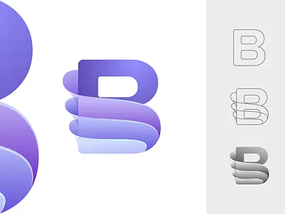 Letter B creative logo design brand identity branding clean creative logo design dynamic flow glass gradient layer letter b logo logo design logo designer logo maker minimalist logo splash unique logo wave