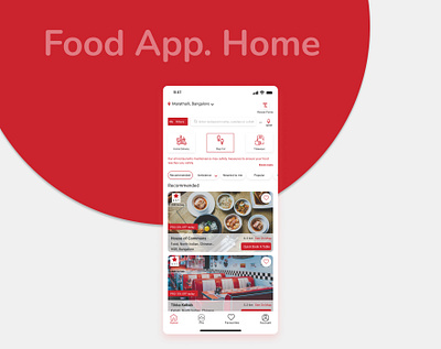 Zomato Home screen redesign adobe xd design figma ui