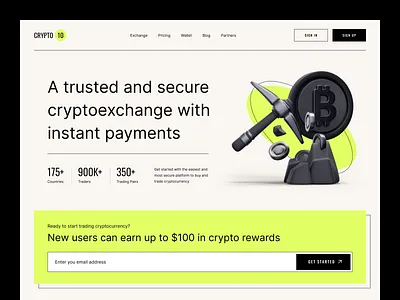 Cryptocurrency exchange website binance bitcoin black chart coin crypto crypto exchange crypto wallet cryptocurrency exchange finance lending token trade trend uidesign uiux website yellow