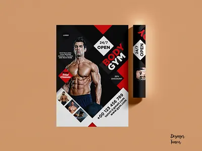 Gym flyer branding creative eye catchy flyer graphic design
