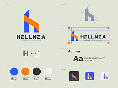 Hellenea Building & Construction Logo Branding brand guildline brand identity building logo business logo combination mark constraction logo creative logo h logo home logo letter h logo letter mark logo branding logo design concept logo idea logo inspiration logo mark logo phycology logo type real estate logo uniqe logo
