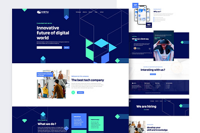 Virtu - Tech & Software Company Web Design design element elementor ui uiux ux webdesign website