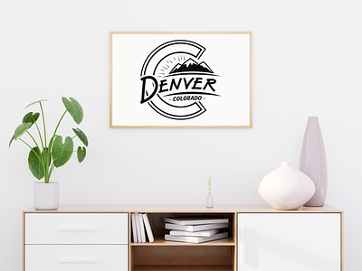 Denver Logo Print clean design creative design design graphic design illustration print design professional