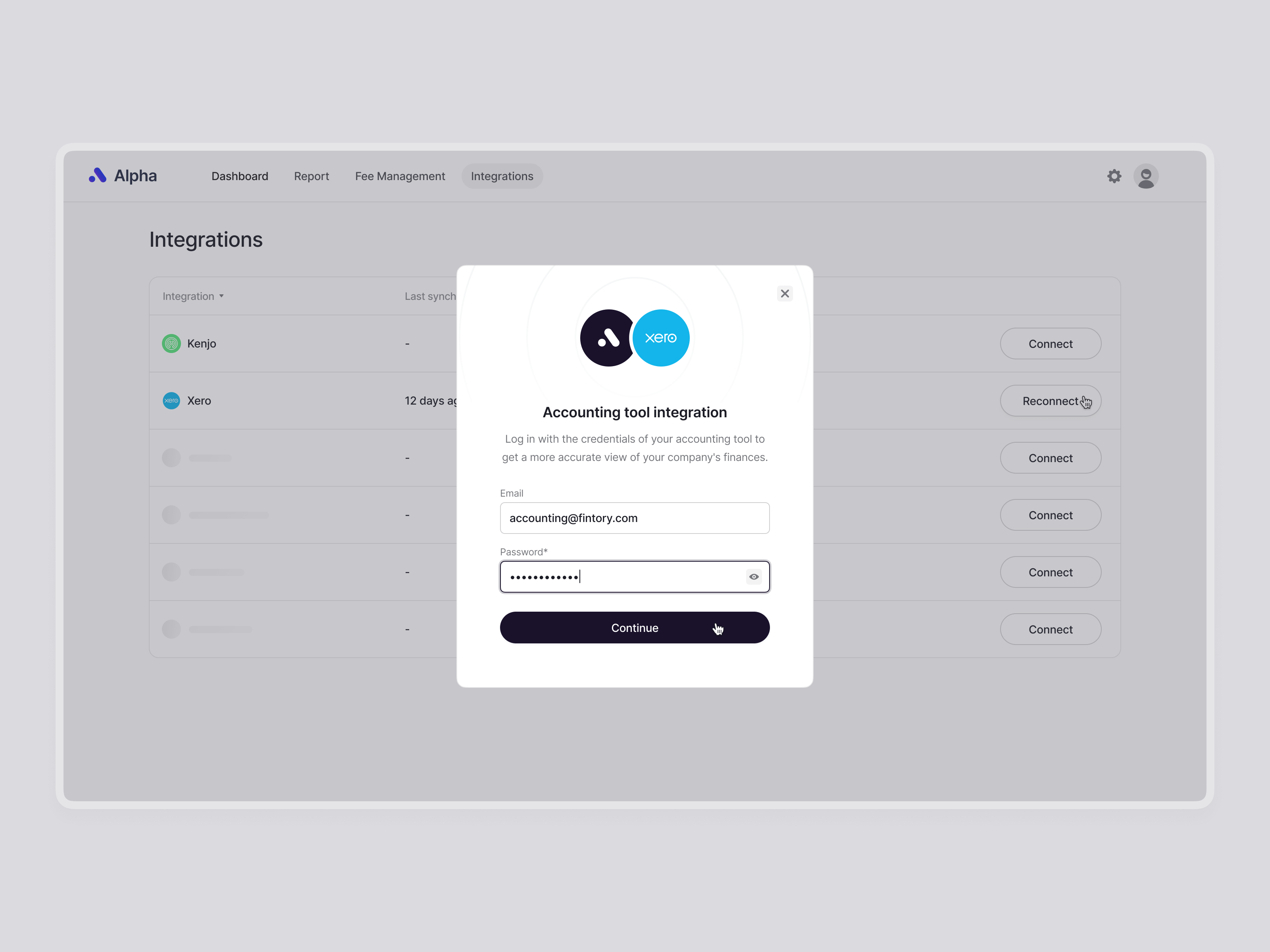 Integrations Modal 🔗 by Diana Palavandishvili for Fintory on Dribbble