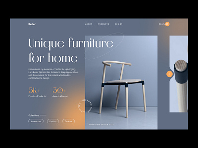 Furniture Design Website branding design furniture illustration logo minimalism ui uiux uiuxdesign ux vector webdesign