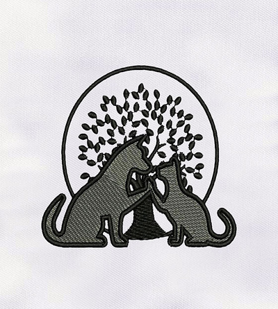 CAT AND DOG EMBROIDERY DESIGN