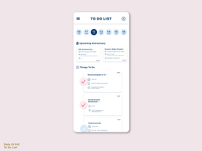 Daily UI 042 • To Do List 042 agenda app appdesign daily100 daily100challenge dailyui dailyui042 dailyuichallenge design interface interfacedesign sketch to do todoapp todolist ui uidesign uiux