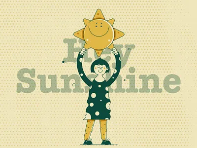 Sunshine Girl character girl illustration sun sunshine