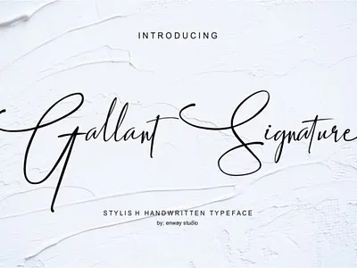 Gallant Signature Font brand design calligraphy calligraphy font design illustration logo signature fonts type design typeface typography