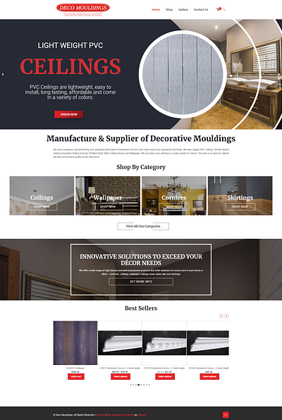 Deco Mouldings E-Commerce Website design web design website design