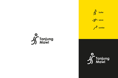 tanjung mawi, lombok branding design flat graphic design logo vector