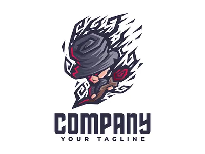 wizard branding character design esport fantasy graphic design illustration logo logo for sale mascot vector witch wizard