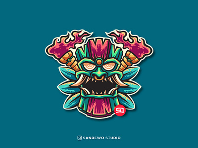 Tiki Mask Mascot Logo Design adobeillustrator awesome awesome creative logos branding design esportlogo icon illustration logo logodesign logotype mascotlogo shirt team tiki tikilogo tikimask tikimasklogo vector