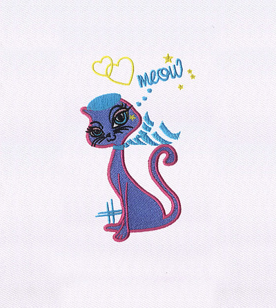 CAT EMBROIDERY DESIGN