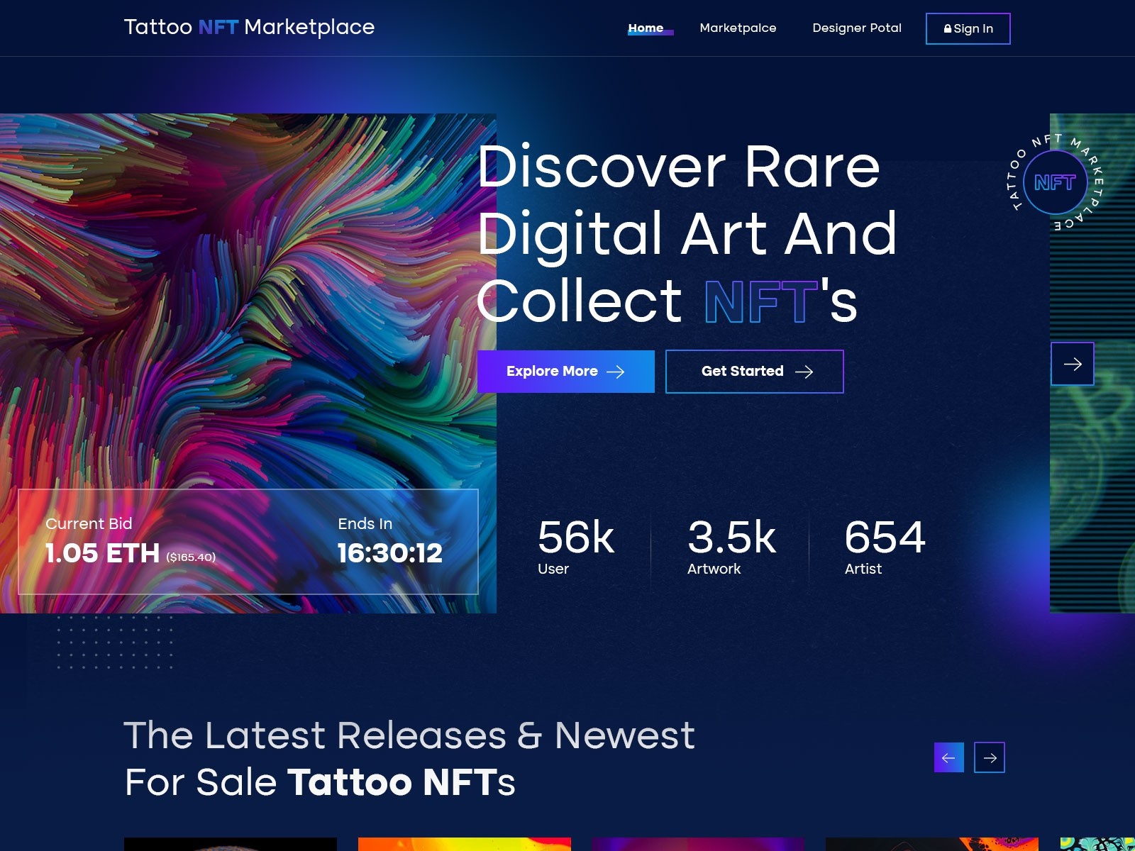 NFT Marketplace  page Digital Art NFT by Keyur Gohel UI/UX