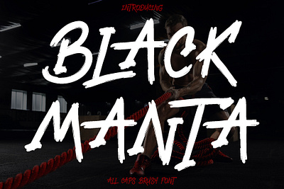 Black Manta Typeface all caps app bold font branding brush brush font design display font gym illustration logo modern sport typography ui ux vector