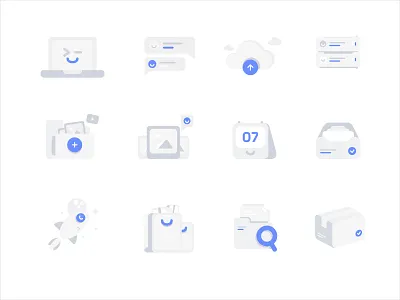 Flat Icon app design flat greyscale icon illustration minimalist mobile service simple ui website