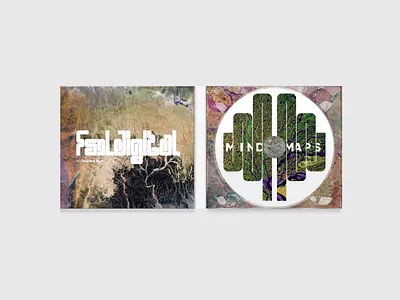 MIND MAPS CD artwork (2/6) album art album cover branding cd design cd packaging charity compact disc design design for print graphic design music package design print typography vector