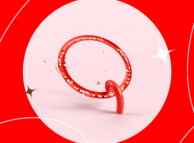 36 days of type - Q ! 36daysoftype 3d character conception design graphic design graphisme illustration letter line red render rendering type typography work