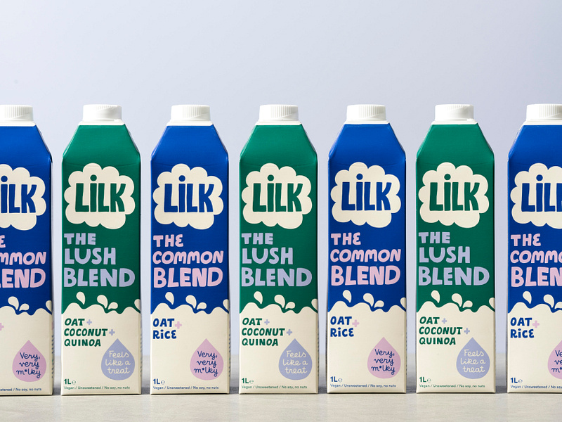 Illustrations for plant-based milks colorful cute drink packaging flat color food packaging illustration leena kisonen lettering logo milk milk packaging packaging plant based milk scandinavian