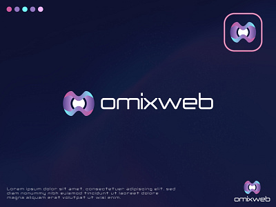 omixweb logo brand identity branding logo logo design