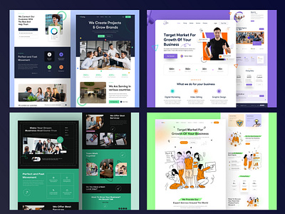 Top 4 Agency Landing Page Designs. agency agency website business business agency clean ui creative agency digital agency homepage landing page light version website sifat hasan startup top agency website ui ui design ux web design web page web ui website