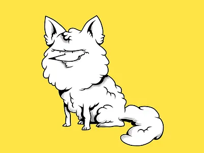 Japanese Spitz animals dog dogs illustration pet pets spitz