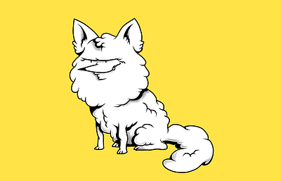 Japanese Spitz animals dog dogs illustration pet pets spitz