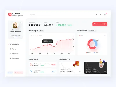 Federal Finance dashboard - redesign creative design creative design dashboard federal finance finance fintech light uidesign