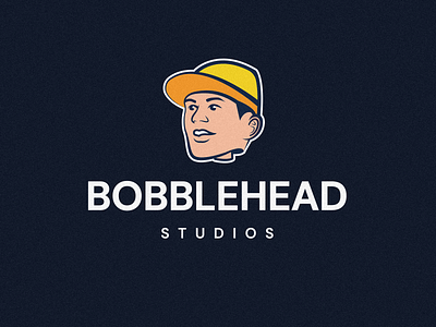 Bobblehead Logo Concept bobblehead design dribbble graphic design hat illustration illustrator layout logo logo design navy typography vector yellow