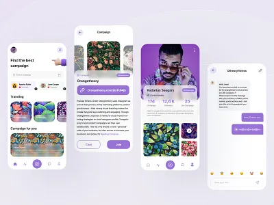 Influencer App concept adobe xd clean creative dailyui design figma influencer app concept inspiration ui ux website