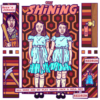 The Shining comic cover art design film horror illustration movie poster poster