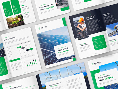 Solar Energy – Comapny Profile Bundle Brochures affinity annual report brochure company profile indesign photovoltaic portfolio print design renewable energy solar energy solar panel sun technology template turbines white paper wind farm