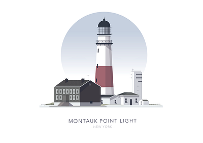 Montauk Point Light architecture building house illustration lighthouse world