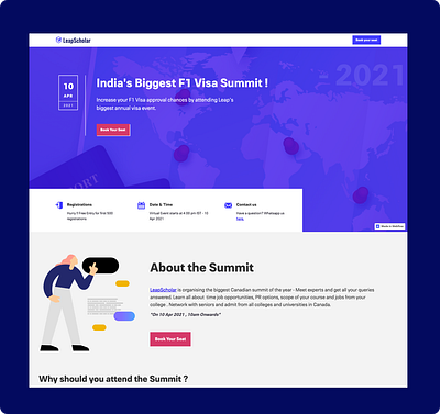 Event Landing Page design