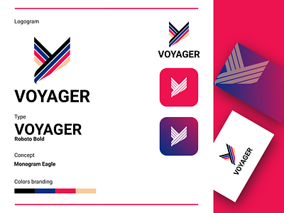 Voyager Logo Design eagle logo falcon logo hawk logo logo agency