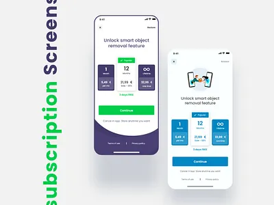 Subscription screen design figma graphic design ui ux xd